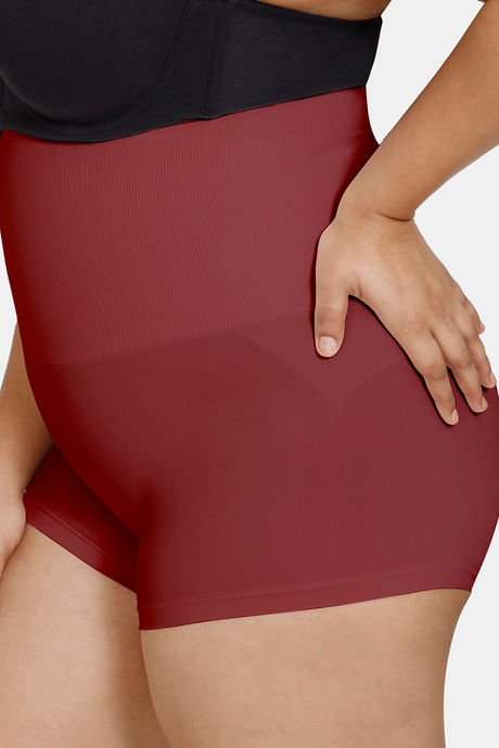 Zivame High Compression Seamless High Waist Boyshorts - Wild Ginger — image 11